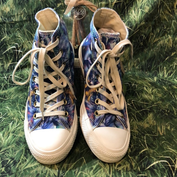 Converse All Star High top Floral Print Size 7 - Picture 5 of 13